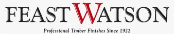 Feast Watson logo featuring red 'W' and text stating 'Professional Timber Finishes Since 1922'.